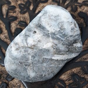 Maine Mottled Stone East Coast Lucky Beach Rock Raw Mineral Specimen Gray White